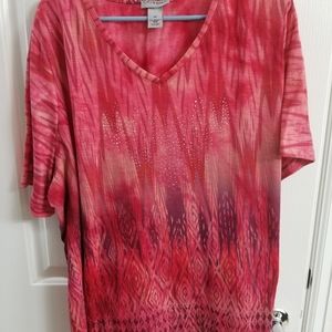 Bright Red Sparkly blouse